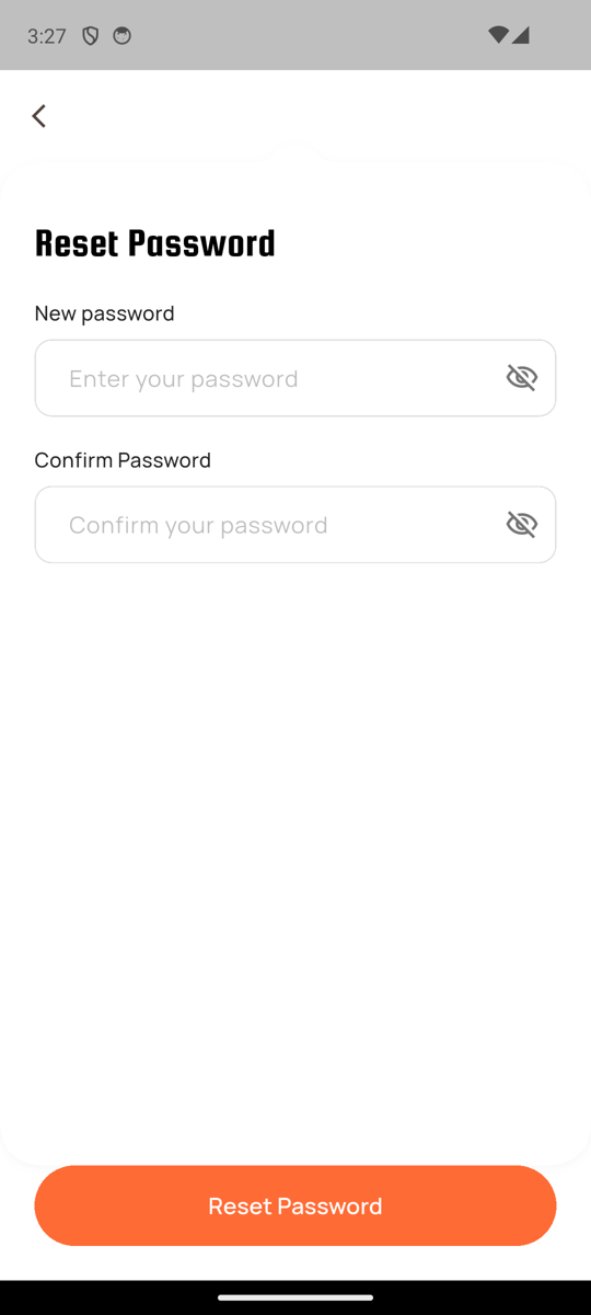 App reset password