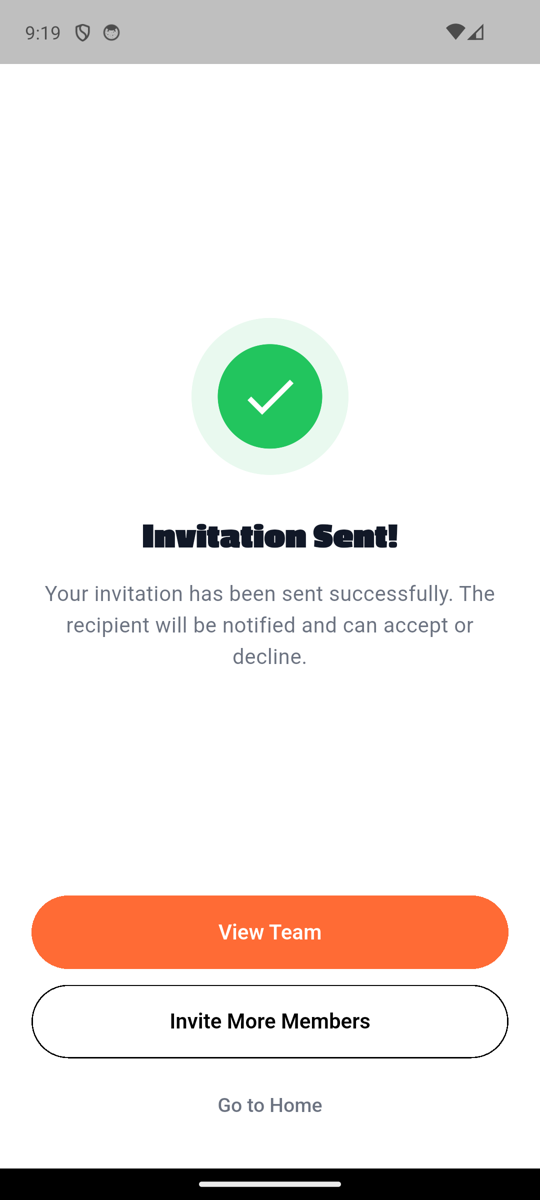 App invitation sent